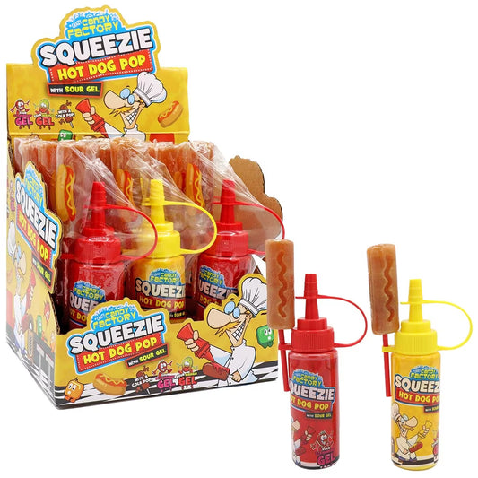 Crazy Candy Factory Squeezie Hot Dog Pop 80g