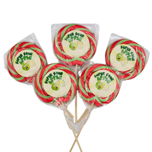 McAdams Super Sour Apple Lollipop 75g