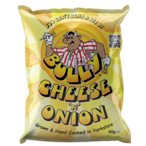 Bully Crisps Cheese N Onion 40g