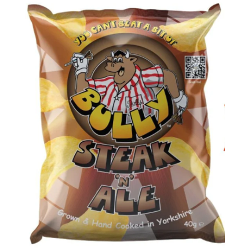 Bully Crisps Steak N Ale 40g