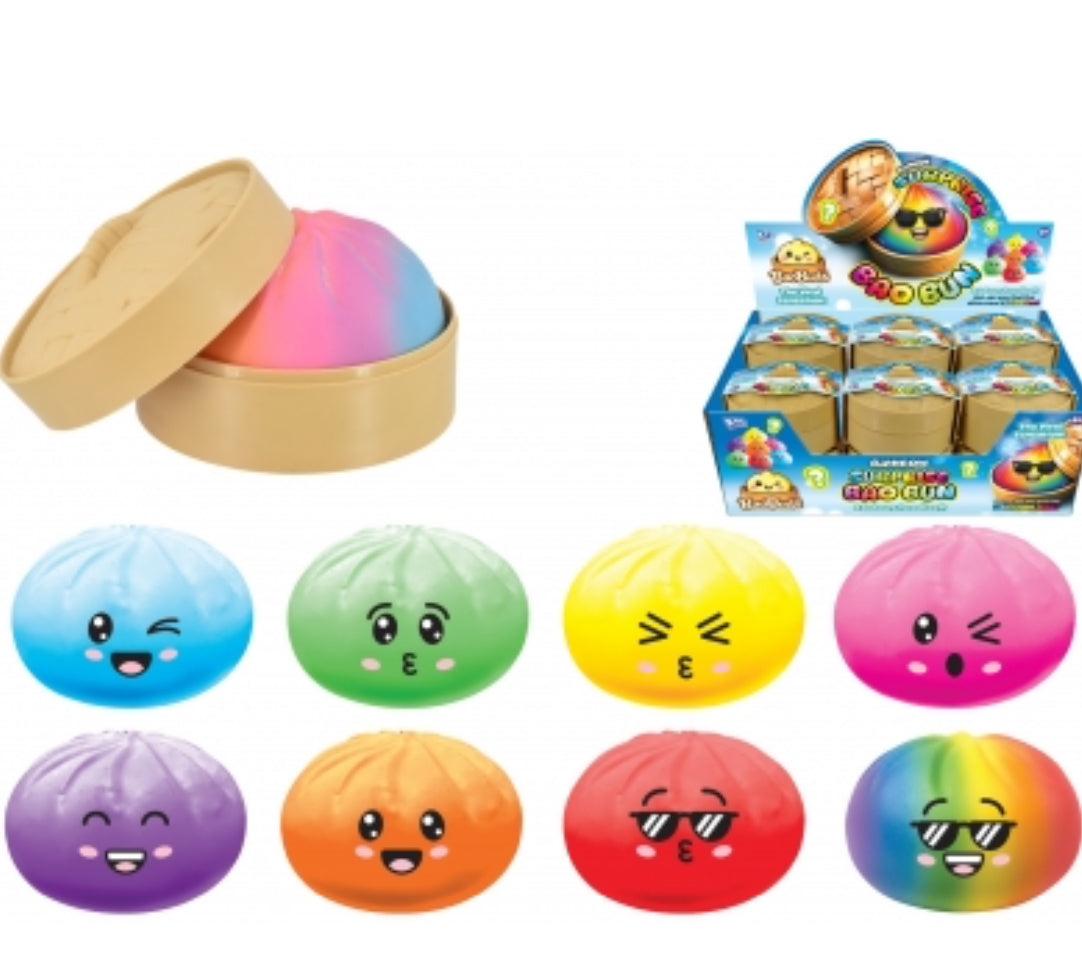 Rainbow squishy dumplings 8.5cm
