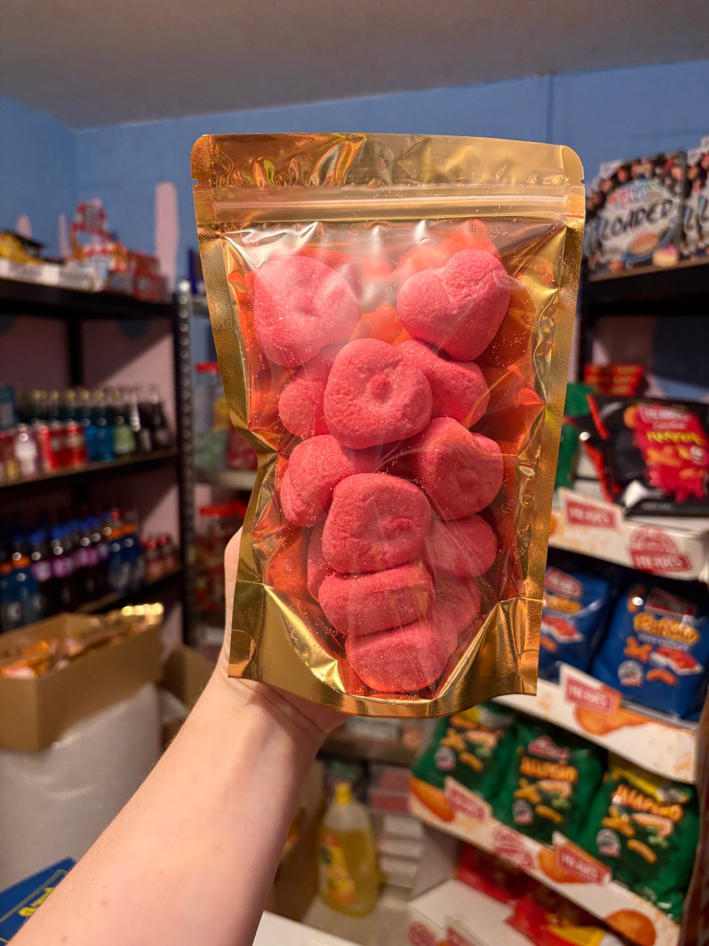 Pink heart marshmallow