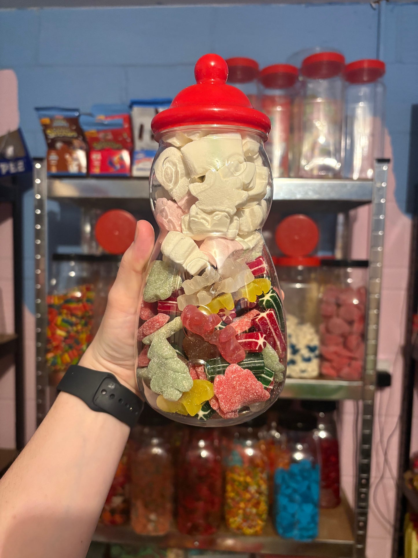 Snowman Jar pic n mix