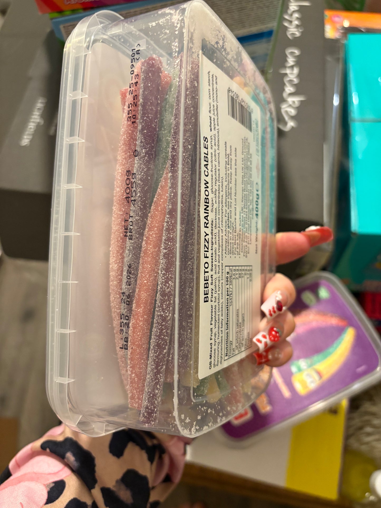Bebeto fizzy rainbow cables 400g
