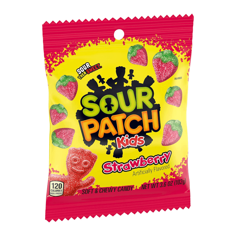 Sour Patch Strawberry Peg Bag 3.6oz