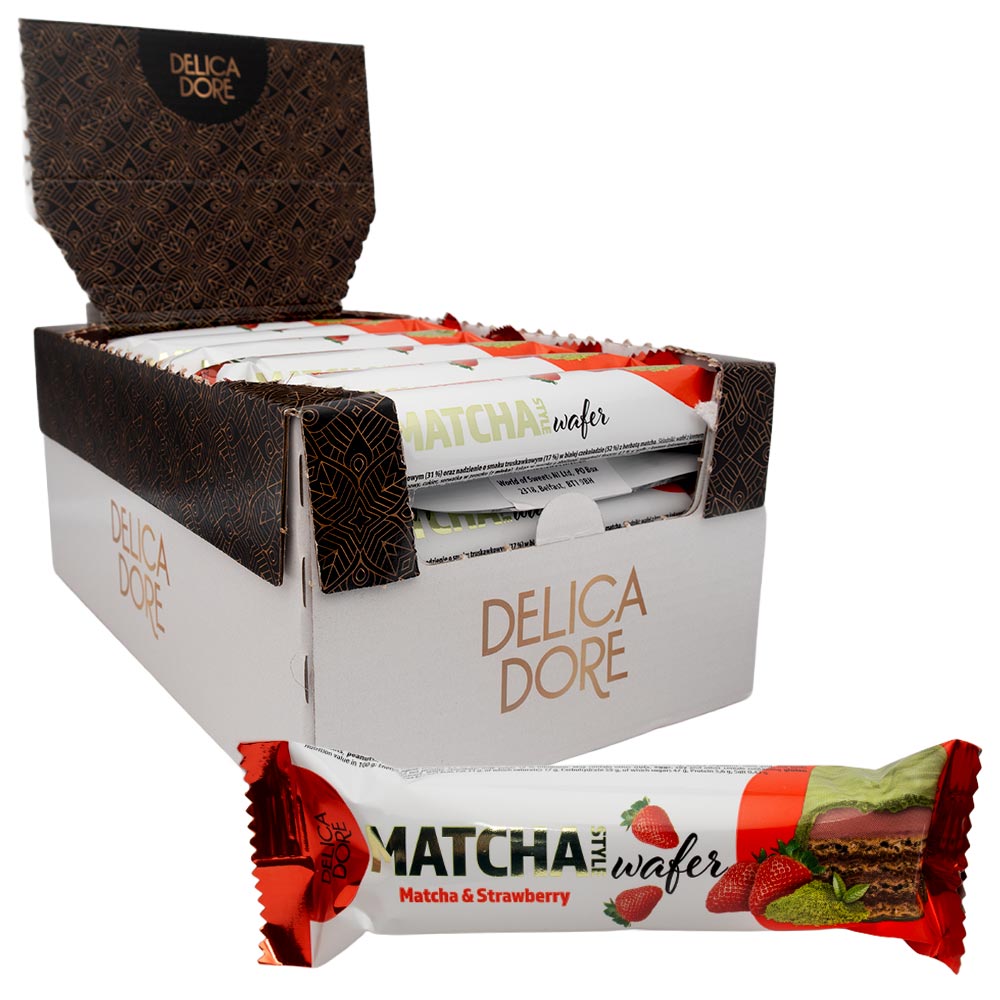 Matcha Strawberry wafer bar