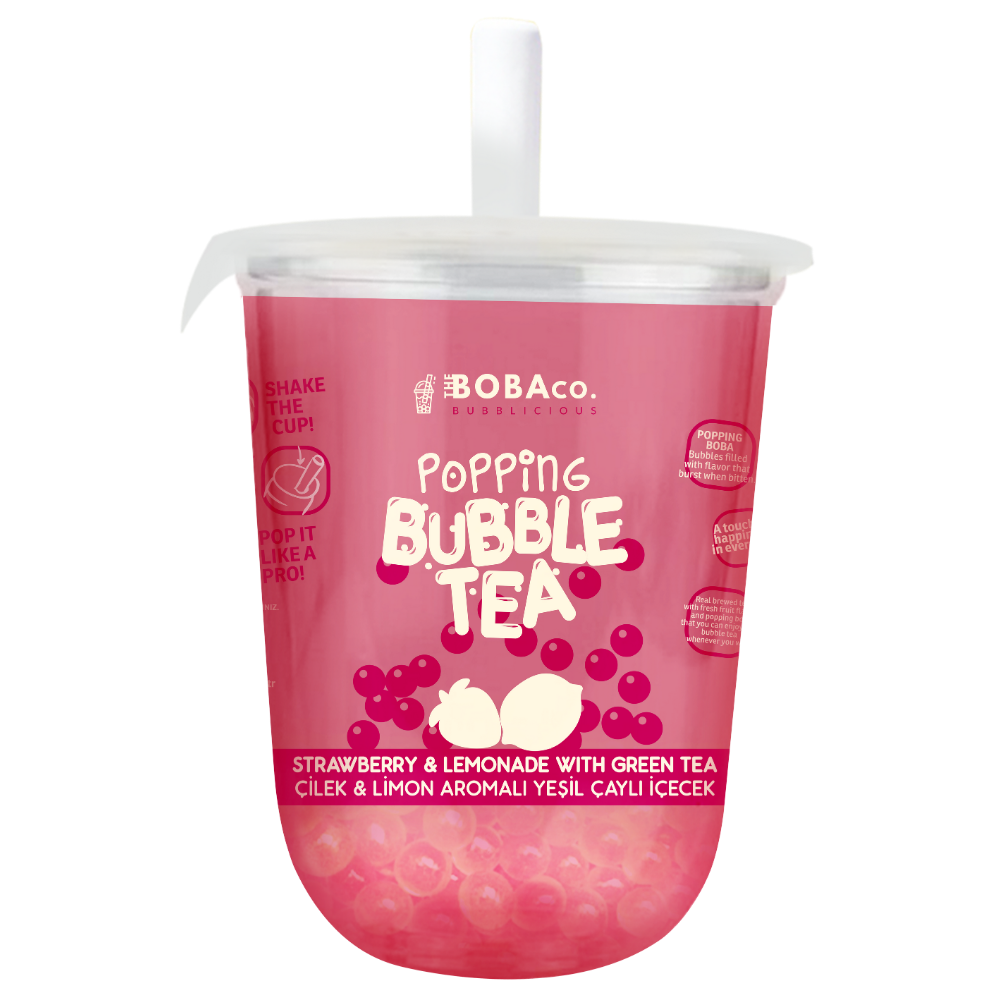 Popping Bubble Tea Strawberry & Lemonade