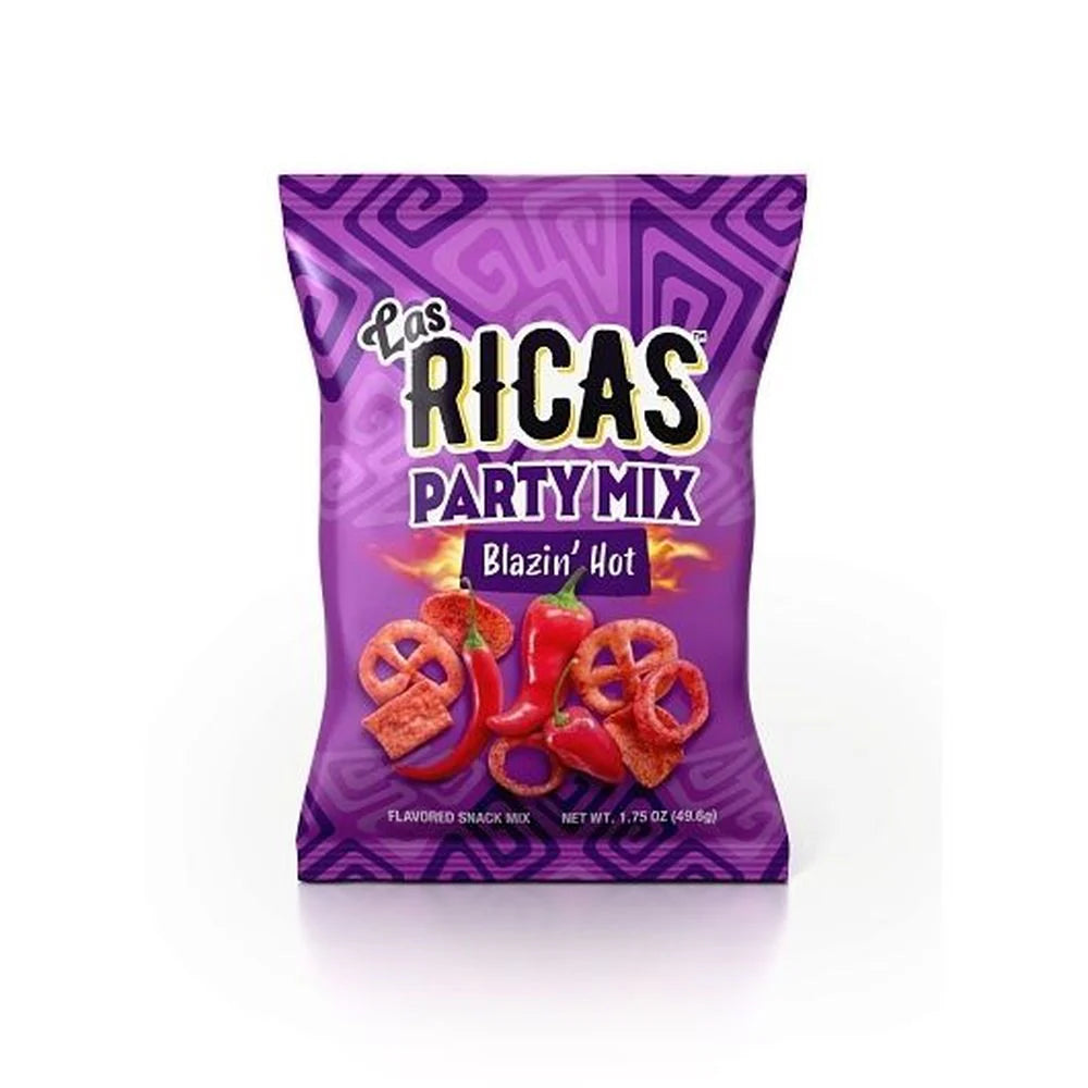 Las Ricas Blazin Hot Party Mix Puffed Snack BEST BEFORE END 16th SEPTEMBER 2025