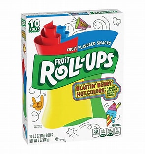Betty Crocker Fruit Roll-ups Blastin' Berry Hot Colors 5oz