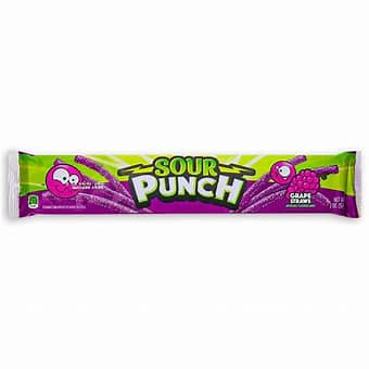 Sour Punch Grape Straws 2oz