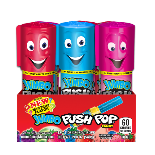 Topps Push Pop Jumbo 4 Flavours 1.06oz