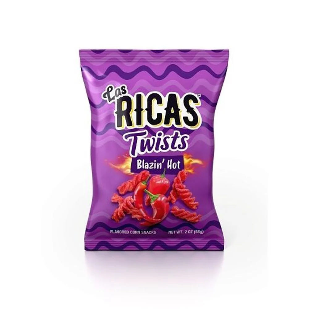 Las Ricas Blazin Hot Twists Puffed Snack BEST BEFORE END 16th SEPTEMBER 2025