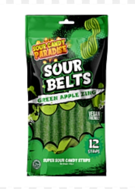 Sour Belts Green Apple Zing 100g
