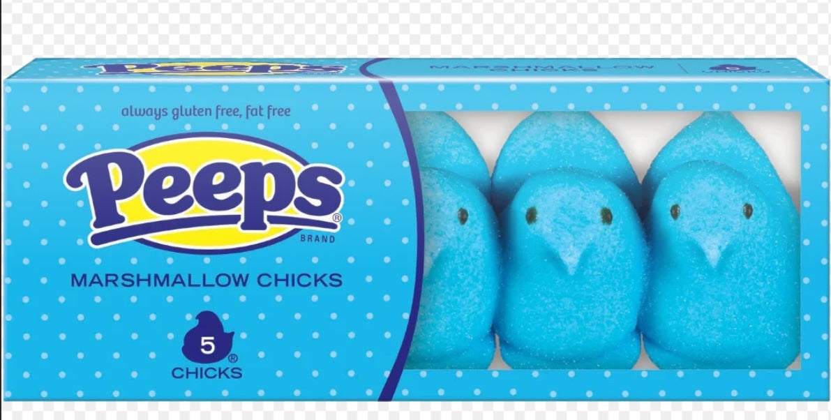 Peeps Easter Blue Chicks 5PK 1.5oz (42g)