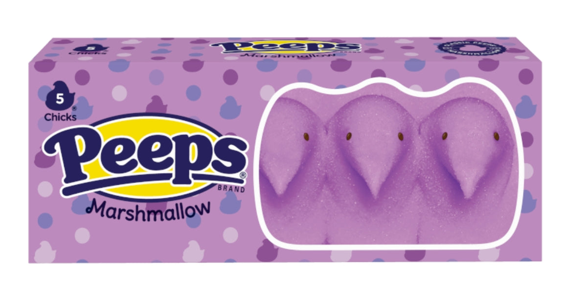 Peeps Easter Lavender Chicks 5PK 1.5oz (42g)