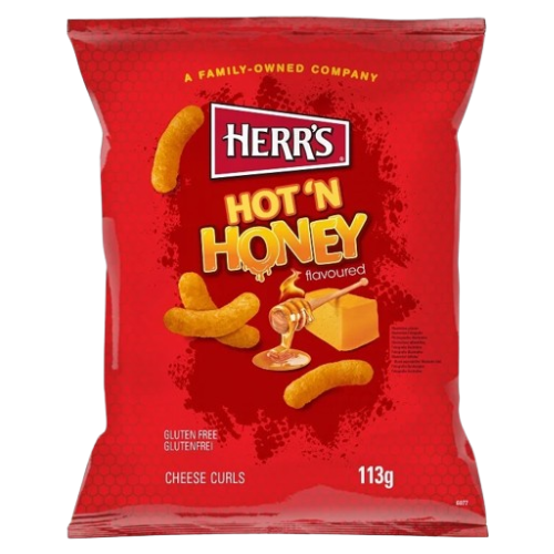 Herr's Hot 'N Honey Cheese Curls 113g
