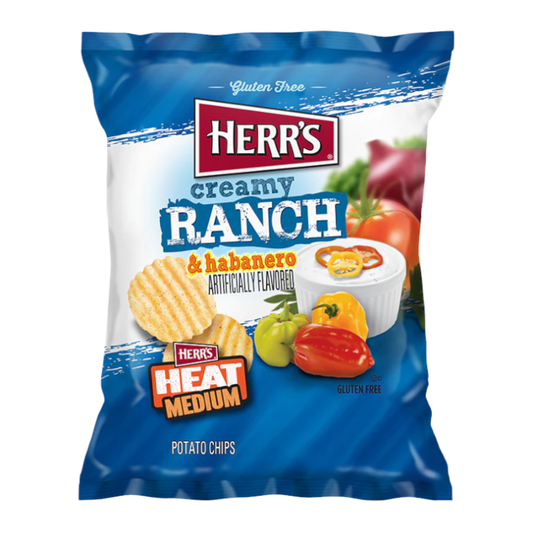 Herr's Creamy Ranch & Habanero Potato Chips - 6oz