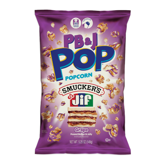 PB&J Pop Grape Popcorn 5.25oz BEST BEFORE END NOV 2025