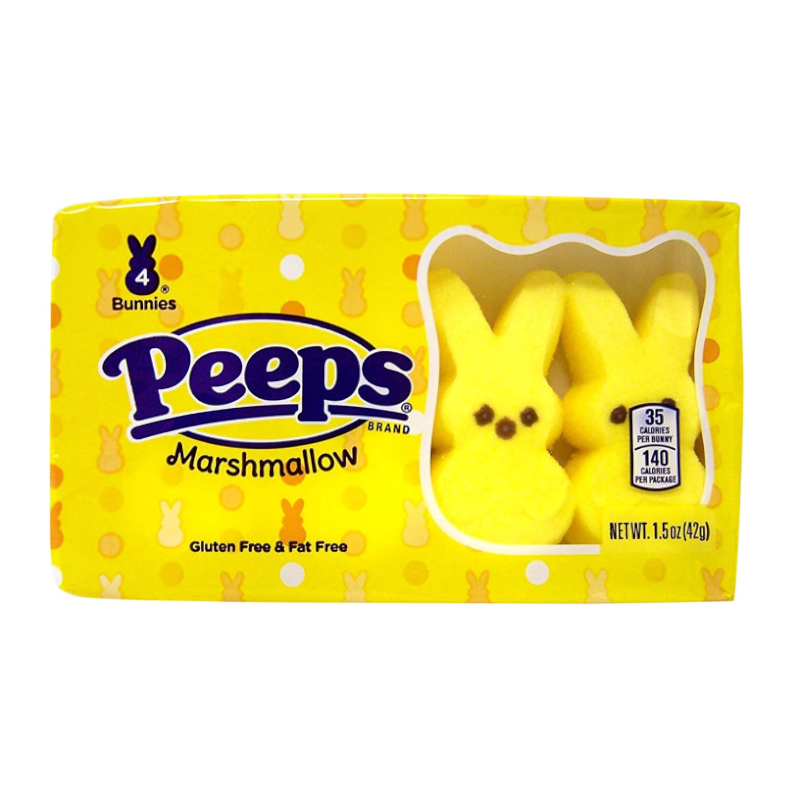 Peeps Bunnies 4 count yellow 1.5oz/42 gram