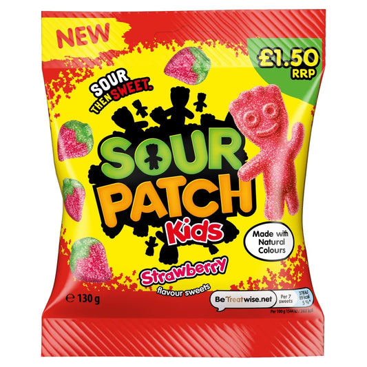Sour Patch Kids Strawberry Flavour Sweets Bag 130g