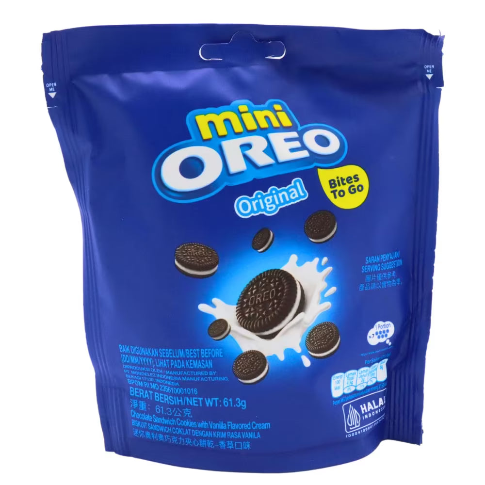 Mini Oreo Bites To Go Original Vanilla Cookies Pouch 61.3g