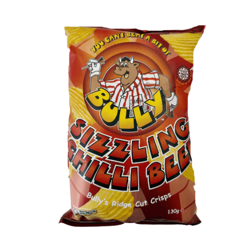 Bully Crisps Sizzling Chilli Beef 130g