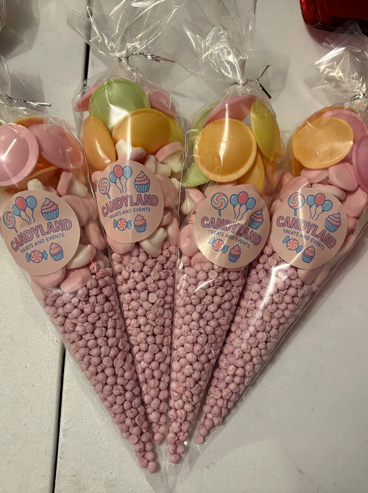 Pink sweet cones