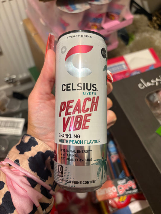Celsius peach vibe