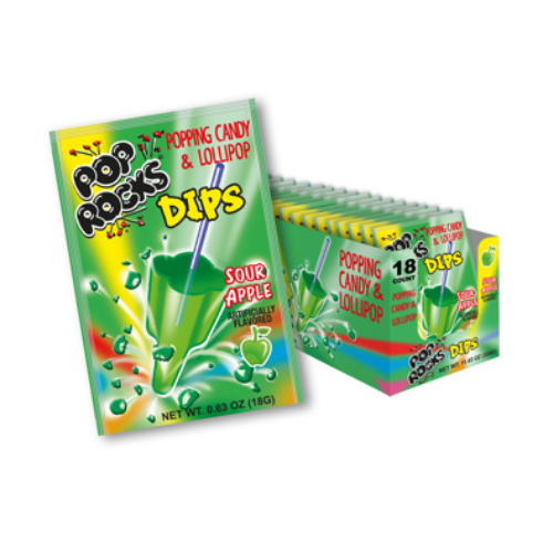 Pop Rocks Dips Sour Apple 0.63oz