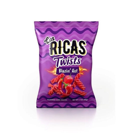 Las Ricas Blazin Hot Twists Puffed Snack BEST BEFORE END 16th SEPTEMBER 2025