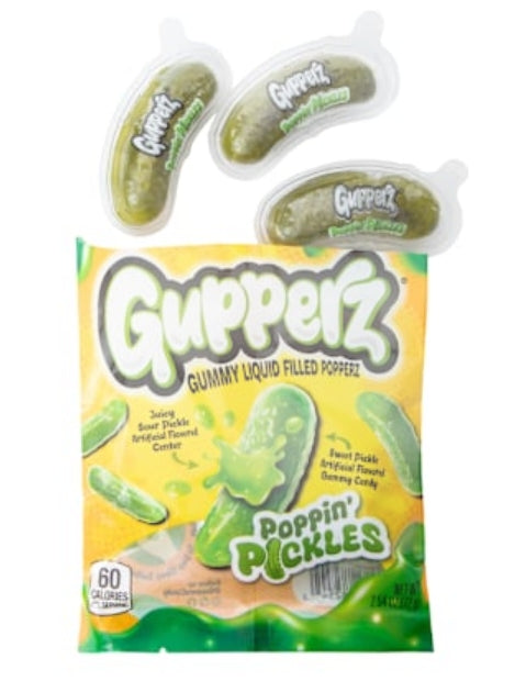 Gupperz Poppin' Pickles Liquid Filled Gummies 2.54oz (72g)