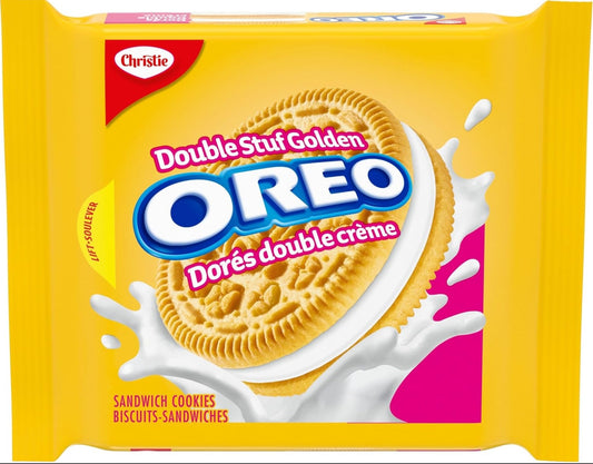 Christie Oreo Golden Double Stuf Sandwich Cookies 261g  [Canadian]