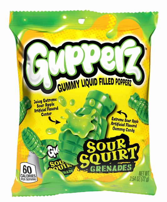 Juicy Grenade Sour Apple Filled Gummies 72g