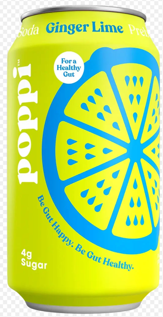 Poppi Prebiotic Soda - Ginger Lime 12oz (355ml)