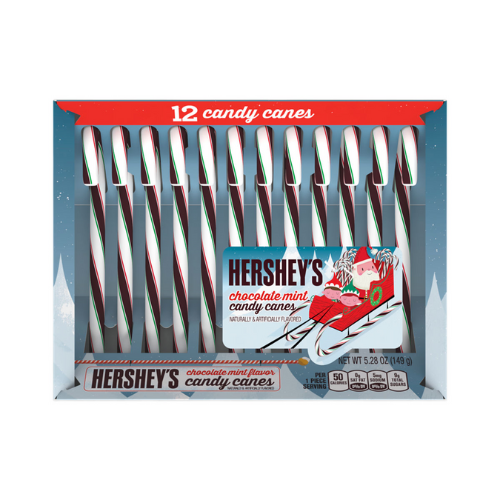 Hershey’s Chocolate Mint Candy Canes 5.28oz
