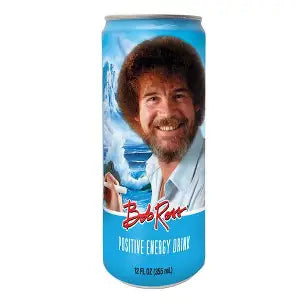 Bob Ross positive energy drink
