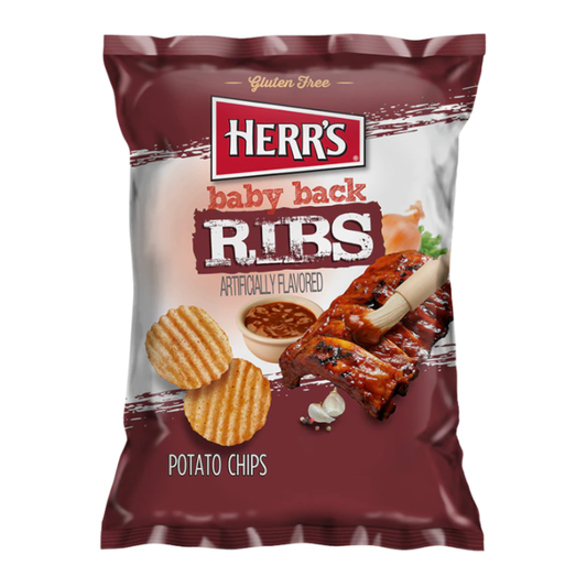 Herr's Baby Back Ribs Potato Chips 6oz