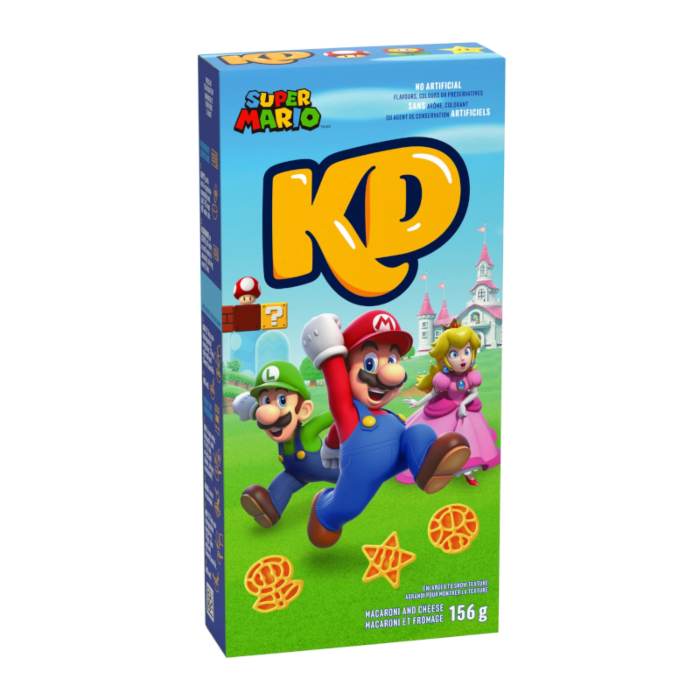 KD Super Mario Power-Up Macaroni and Cheese Pasta Shapes 156g