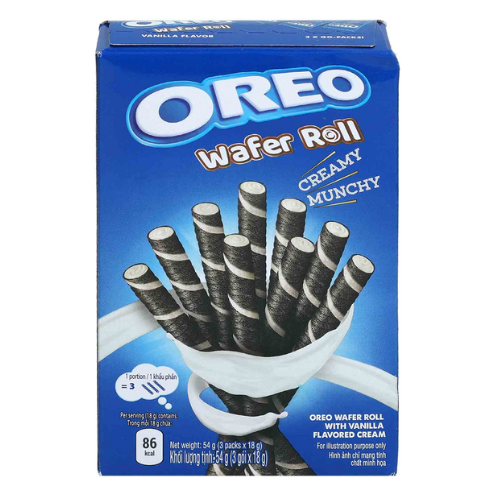 Oreo Wafer Rolls Vanilla 54g