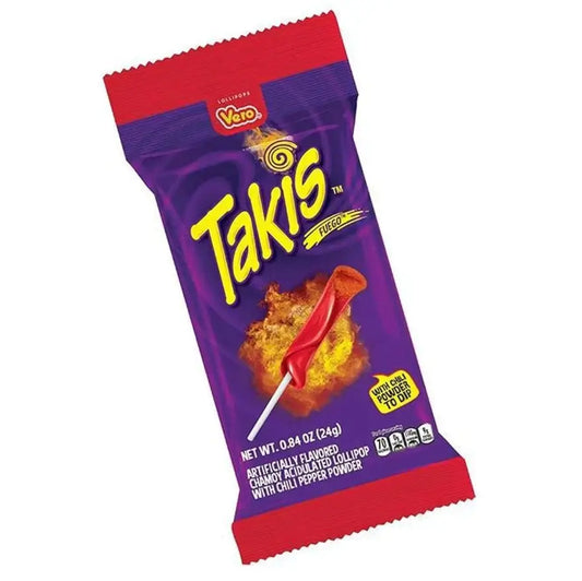 Takis Fuego Lollipop with dipping powder 24 Gram